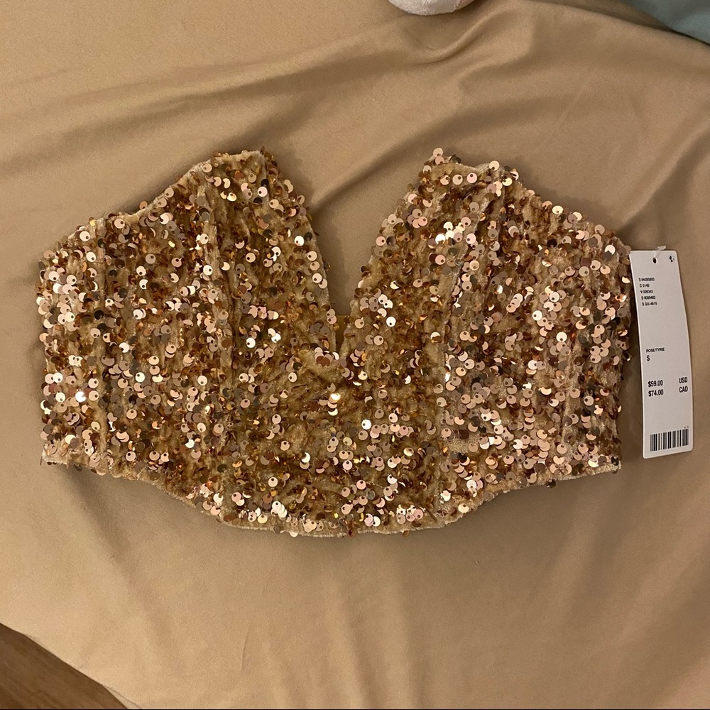 Urban outfitters sequin bustier